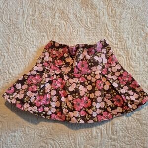 Gymboree girls size 5 Primrose line 2005, corduroy floral skirt VGUC